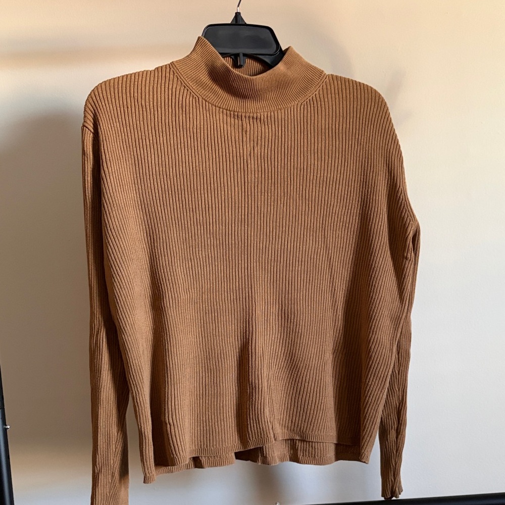 SilkTan Ribbed Sweater